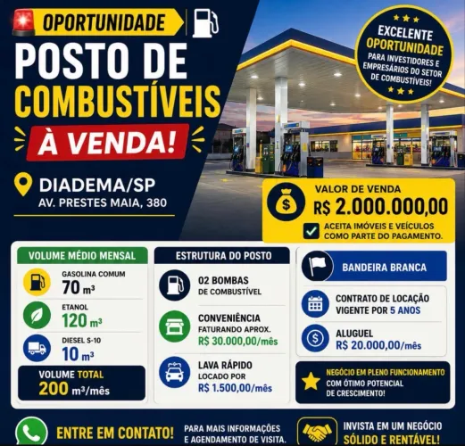 Vendo e compro Postos de gasolina 