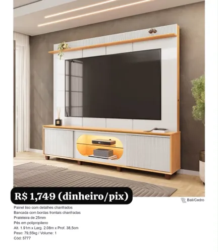 Home estante master 2,08m - promoção 