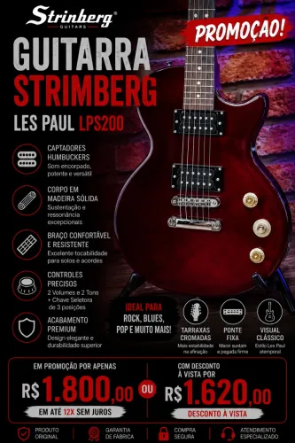 Guitarra Les paul strimberg lps200 promoção