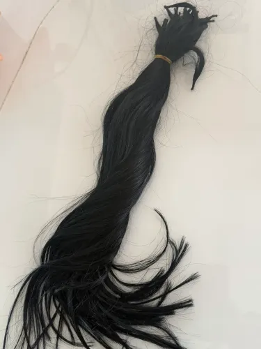 Cabelo preto liso 200 gr 