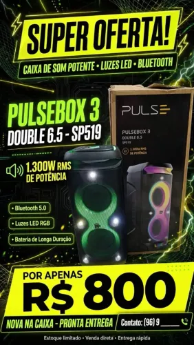 Vendo Caixa de Som da Pulsebox3 1300W