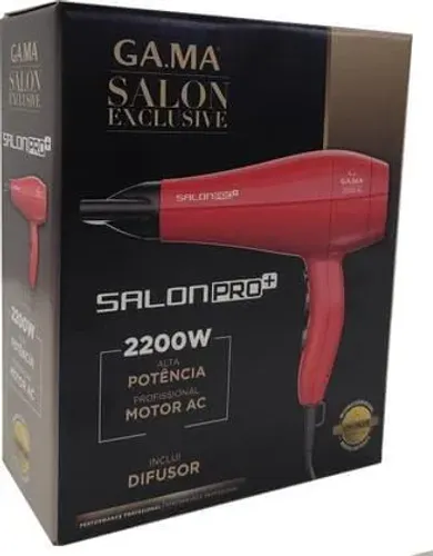 Secador de Cabelo Gama Salon Pro+ 2200W - Vermelho - 110 Volts