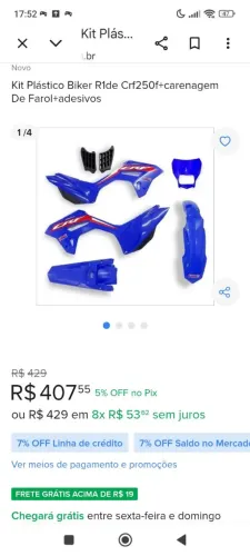 Kit plástico CRF 250f