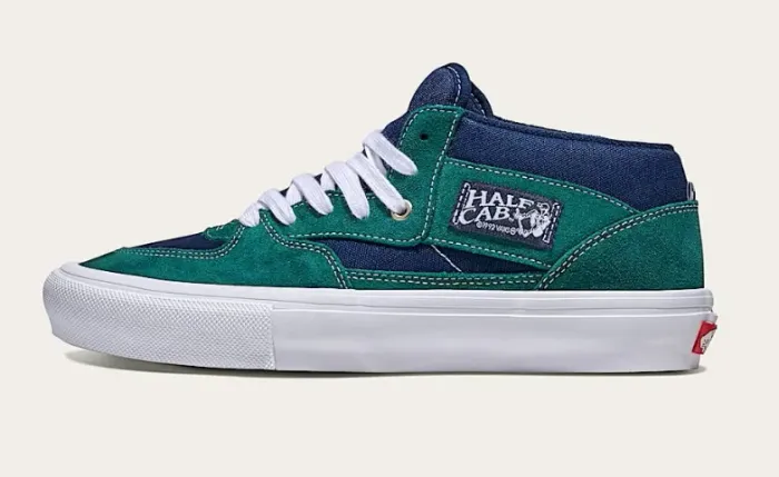 Tênis Vans Skate Half Cab Tartan Blue Green Unissex.