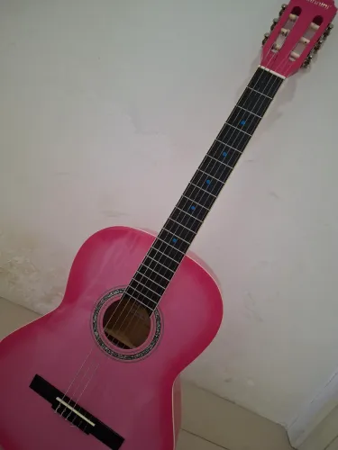 Violão e Capa Rosa Pink Adulto
