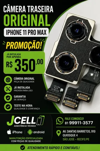 CÂMERA TRASEIRA ORIGINAL IPHONE 11 PRO MAX - PROMOÇÃO!