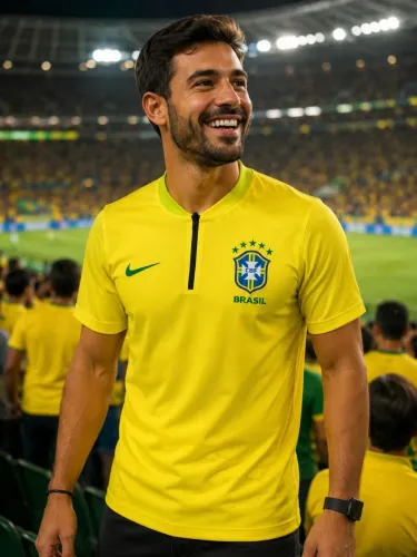 camisas de zipper do brasil do p ao gg