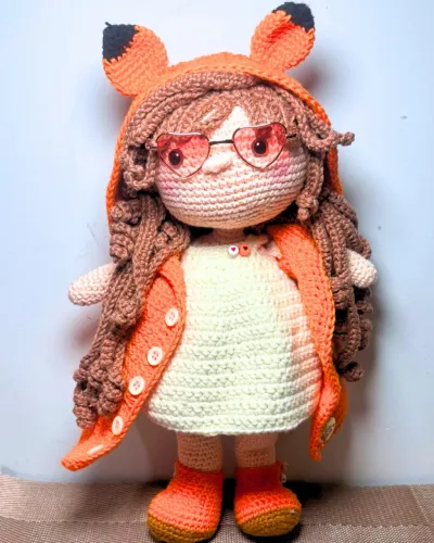 Boneca Raposinha Amigurumi - Boneca em Crochê
