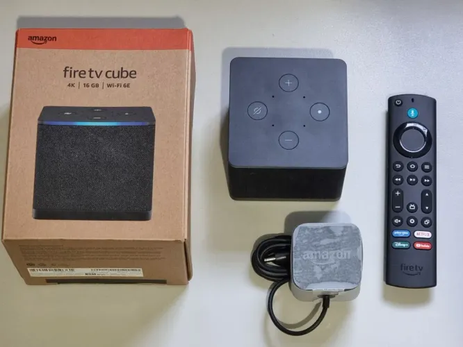 Fire TV Cube 3ª Geração Novo na Caixa