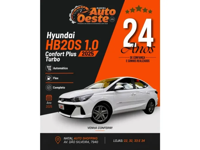 Hyundai HB20S Comfort Plus 1.0 TB Flex 12V AUT 2025