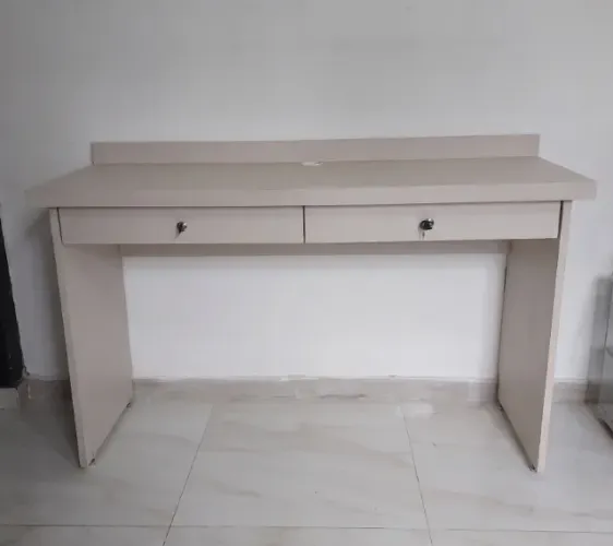 Mesa Escrivaninha Home Office Em MDF Com 2 Gavetas