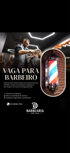 ? OPORTUNIDADE PARA BARBEIRO EM BOA VIAGEM