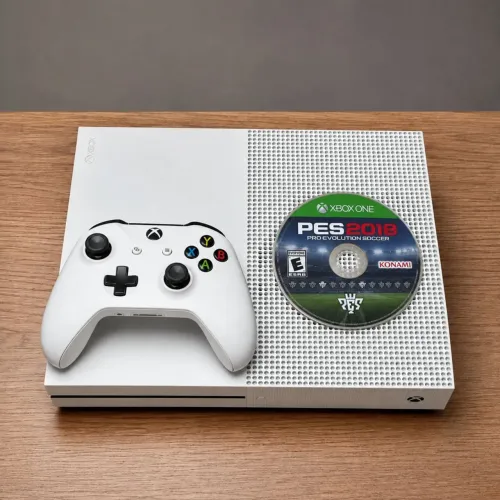 XBOX ONE S 1TB + PES 2018 + 1 CONTROLE ORIGINAL