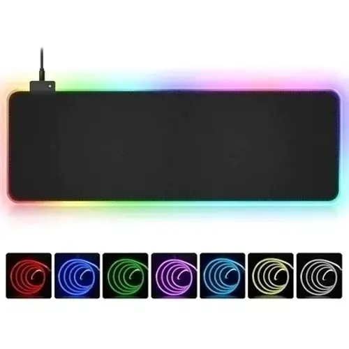 Mouse Pad Gamer Iluminado RGB Grande 80x30 cm em ótimo estado, novo.