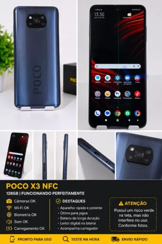 Poco X3 NFC 128GB Funcionando Perfeito Leia a Descrição