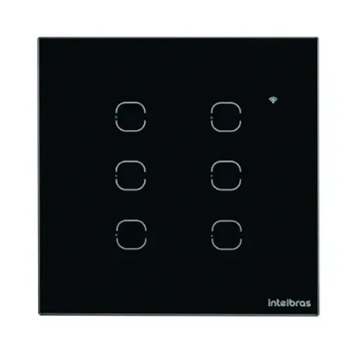 Interruptor touch smart Wi-fi com 6 teclas EWS 1006