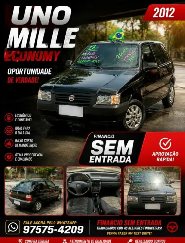 Fiat Uno Mille 1.0 Fire/ F.flex/ Economy 4P 2012