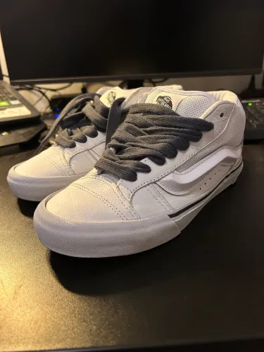 Tênis Vans Knu Skool Mid White Grey - Tam 36 BR (Usado apenas 1x / Impecável)