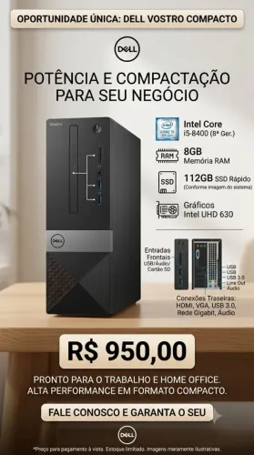 Computador Dell Vostro Compacto i5 8ªGer