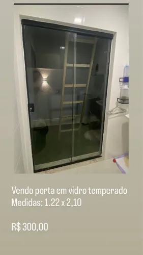 Porta de vidro temperado