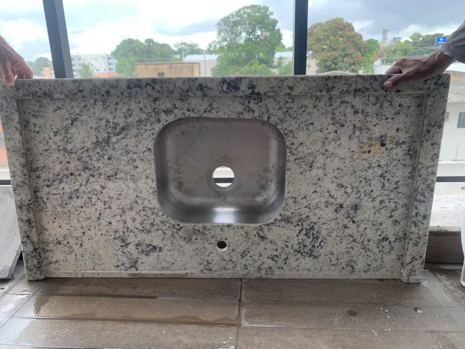 Bancada de granito branco dallas