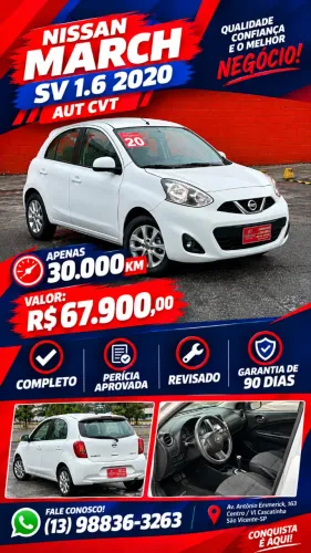 Nissan March SV 1.6 16V Flexstart 5P Aut. 2020