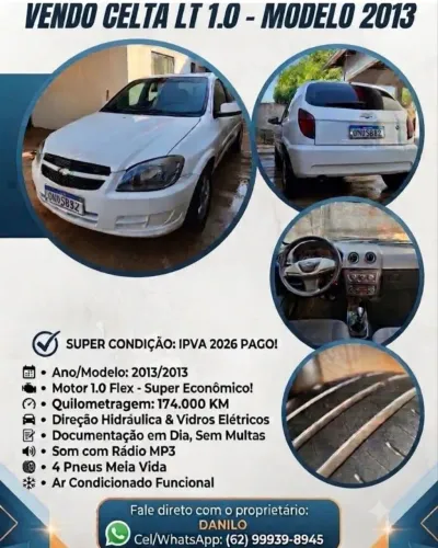 Chevrolet Celta Spirit/ LT 1.0 MPFI 8V Flexp. 5P 2013