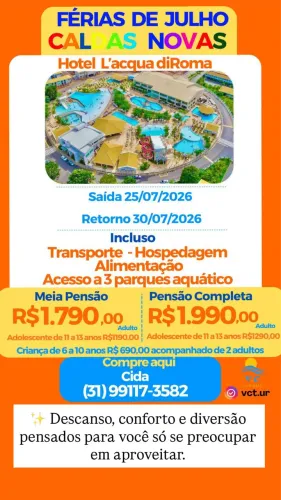 FÉRIAS DE JULHO EM CALDAS NOVAS