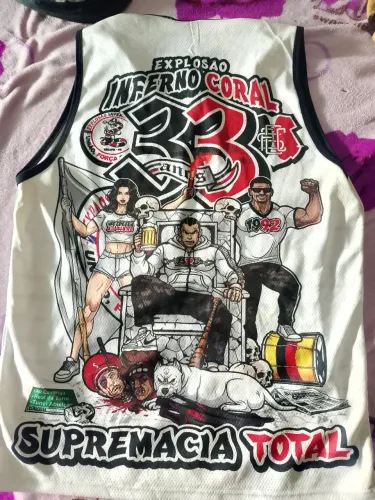 Camisa explosão inferno coral