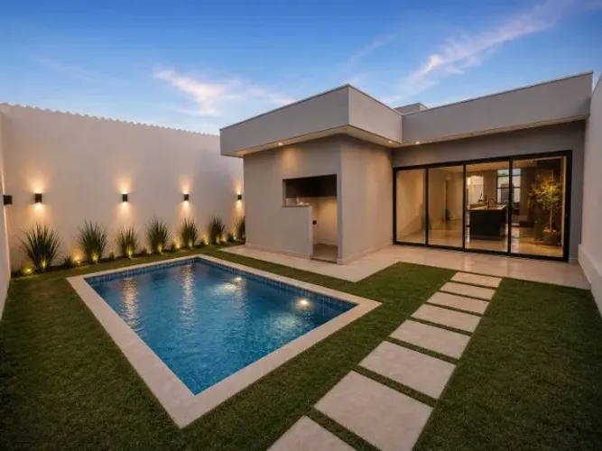 Casa Nova Alto Padrão com 3 Quartos Suíte Varanda Gourmet e Piscina na Zona Sul