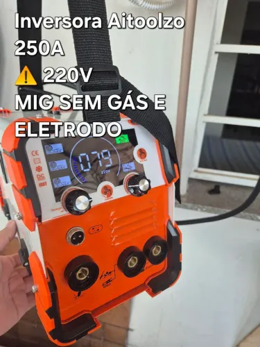 MAQUINA SOLDA 250A MIG SEM GAS E ELETRODO
