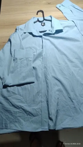 Camisa social masculina Azul claro n°5 Cia do terno 