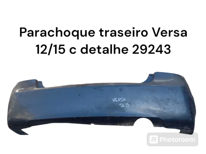 Parachoque traseiro versa com detalhe 