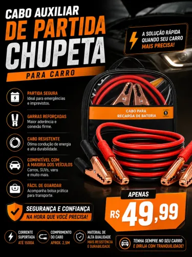 CABO AUXILIAR DE PARTIDA CHUPETA PARA CARRO