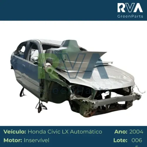 Sucata Honda Civic 1.7 Lx Aut 4p 2004