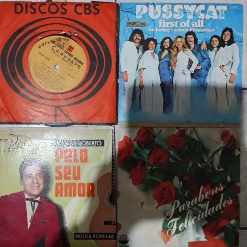 Discos compactos antigos, anos 60... 70.