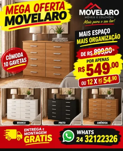 Cômoda 10 gavetas