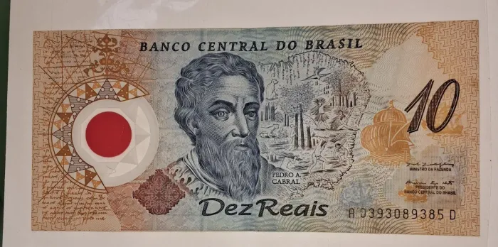 Cédula de 10 Reais de plástico, em ótimo estado de conservação.