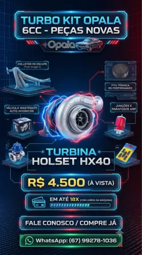 Kit turbo completo 6cc opala