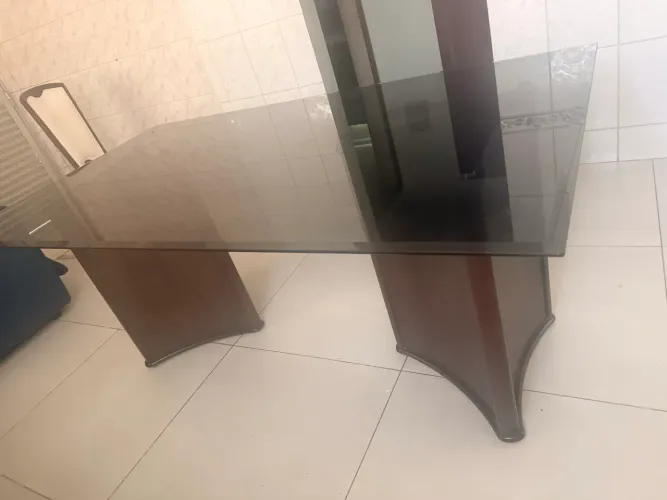 Mesa de vidro nova FAÇO entrega