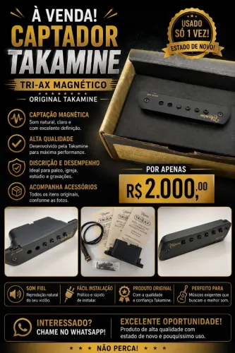 Captador takamine tri-ax