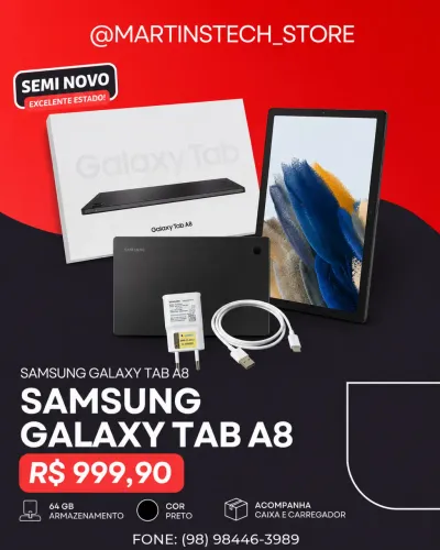 Samsung Galaxy Tab A8 64GB - Semi Novo
