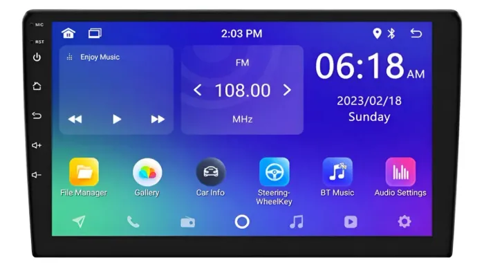 Central Multimídia Android para Carro - Tela Touch 9 + GPS + Apps + CarPlay/ Android Auto