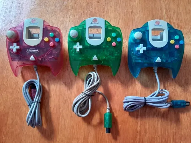 Controle original translúcido para Dreamcast