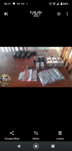 Peças para instalação 