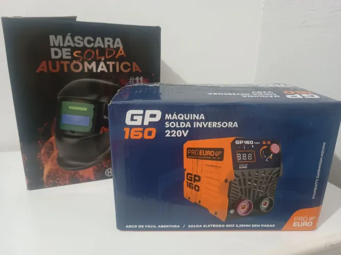 Máquina solda inversora 160A + mascara automática