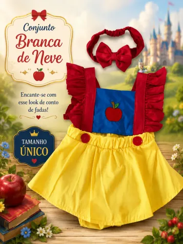 ? Fantasia Infantil Branca de Neve + Faixa