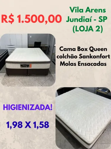 Cama Box Queen Sankofort molas ensacadas