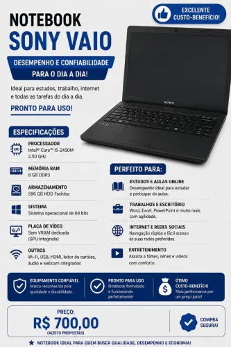 Notebook Sony Vaio