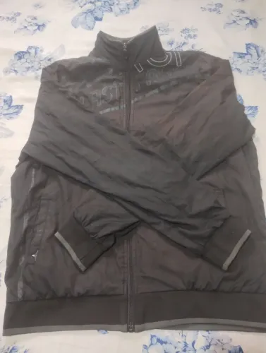 Jaqueta Corta Vento Everlast Masculina Preta Cinza Tam GG Original